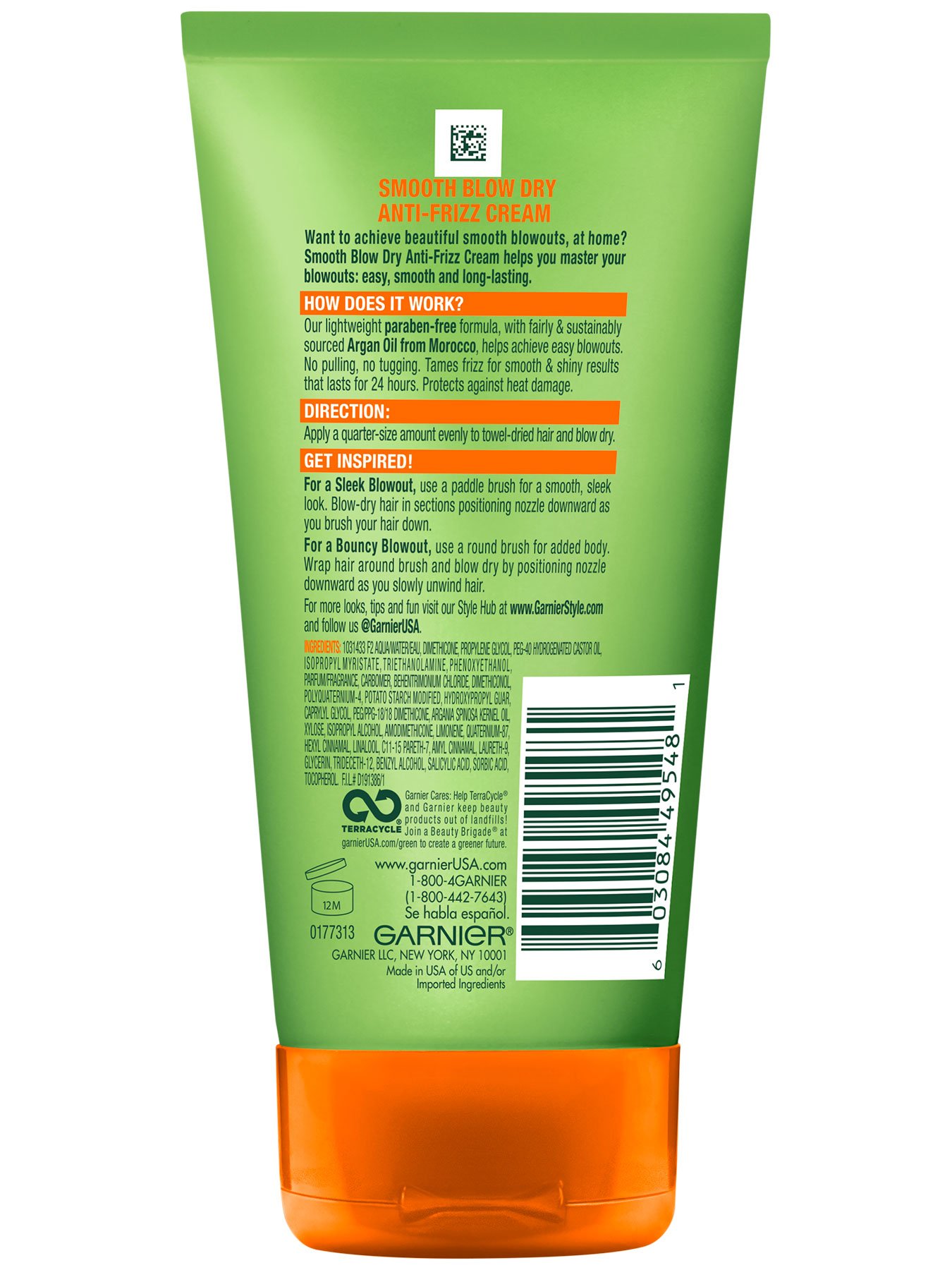 Back view of Smooth Blow Dry Anti-Frizz Cream.